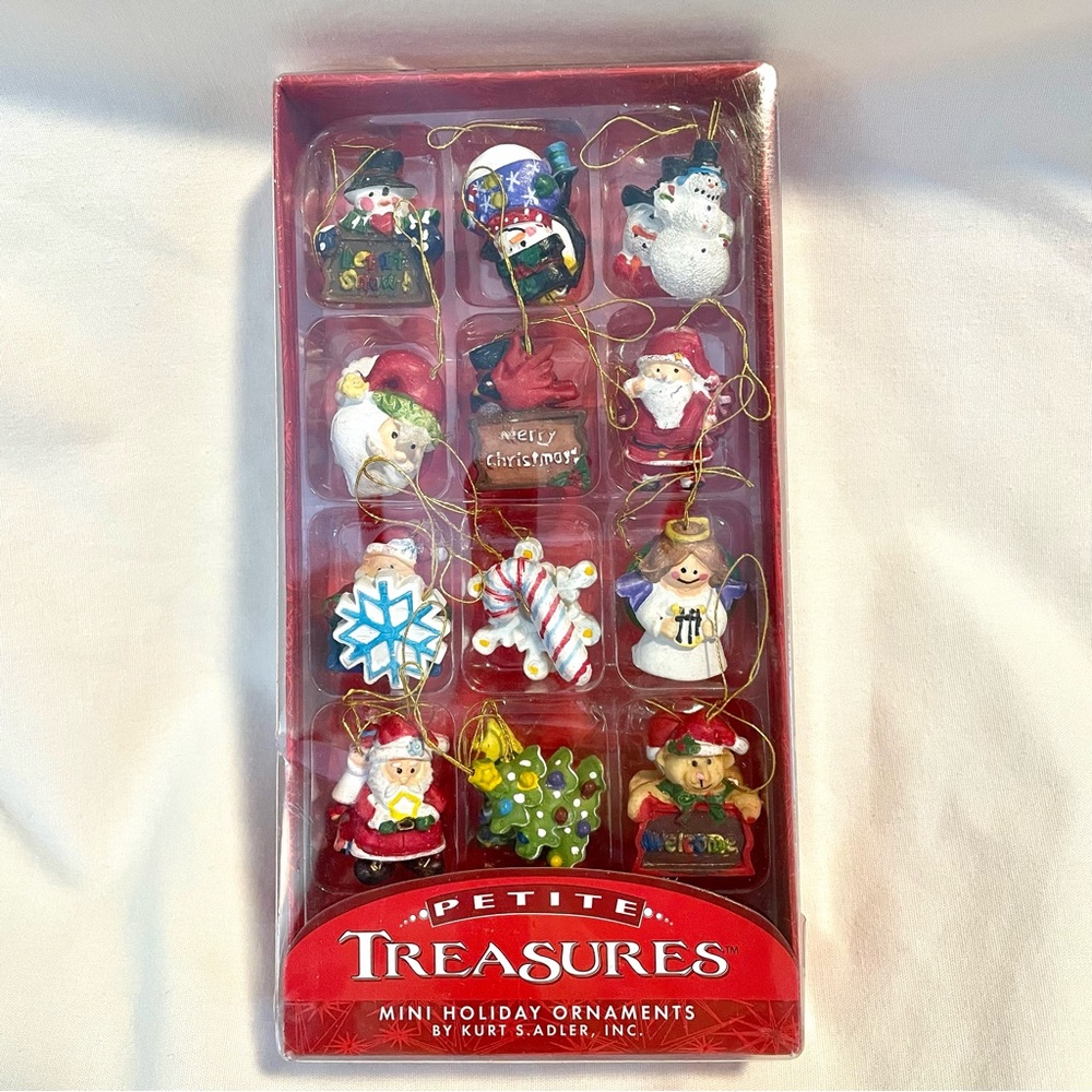 *VINTAGE* Kurt Adler Petite Treasures Christmas Ornaments-23 Pieces in 1 Box
